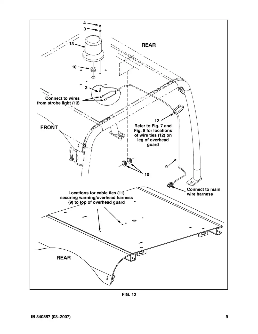 Tennant M20 instruction bulletin 340857, page 9 of 12