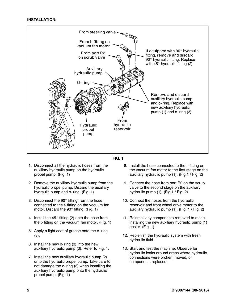 Tennant M20 instruction bulletin 9007144, page 2 of 4