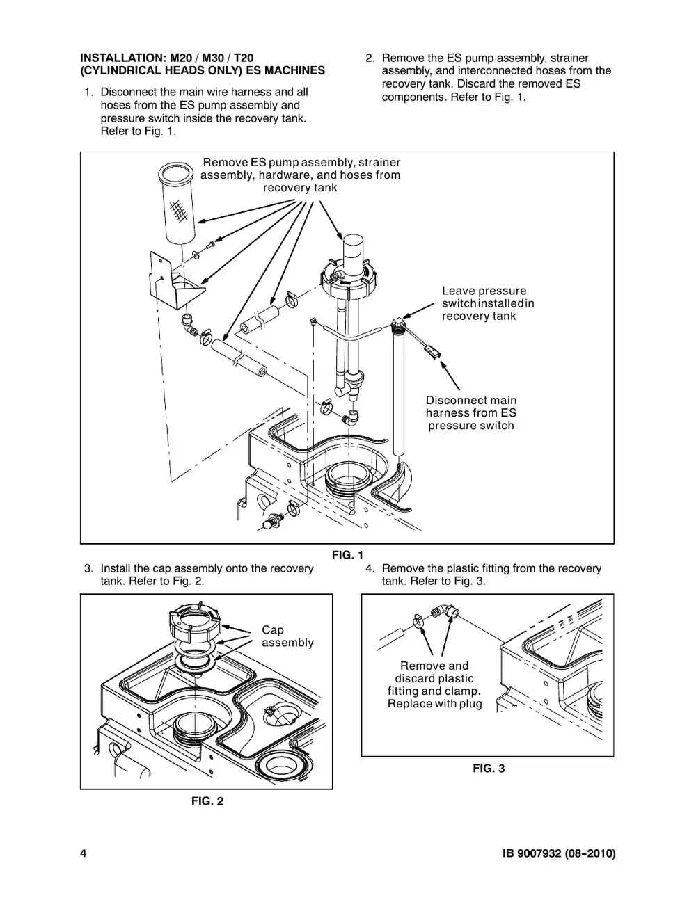 Tennant M20 instruction bulletin 9007932, page 4 of 72