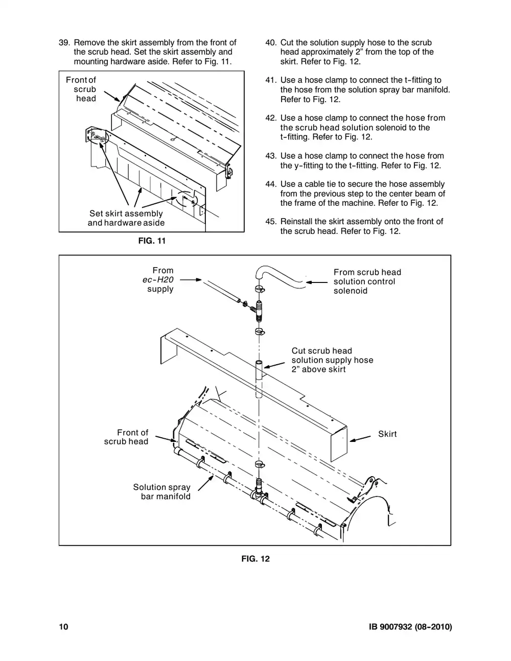 Tennant M20 instruction bulletin 9007932, page 10 of 72