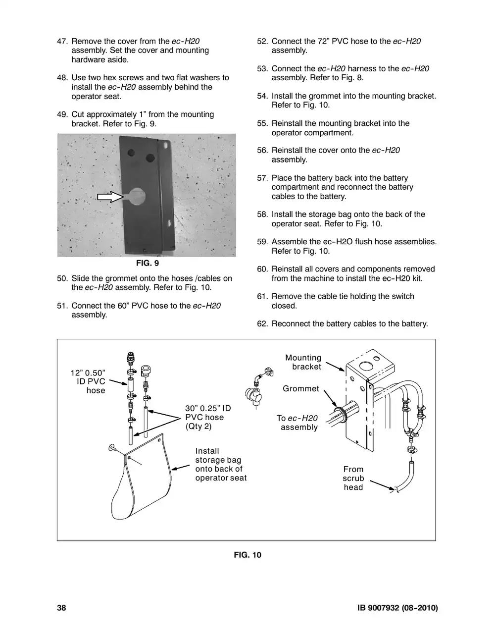 Tennant M20 instruction bulletin 9007932, page 38 of 72