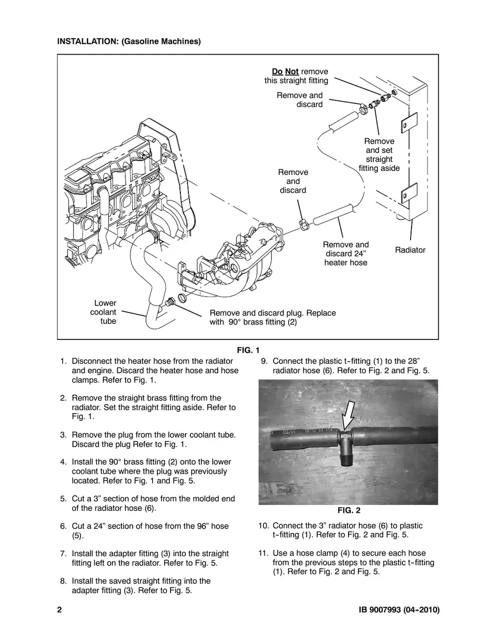 Tennant M20 instruction bulletin 9007993, page 2 of 6