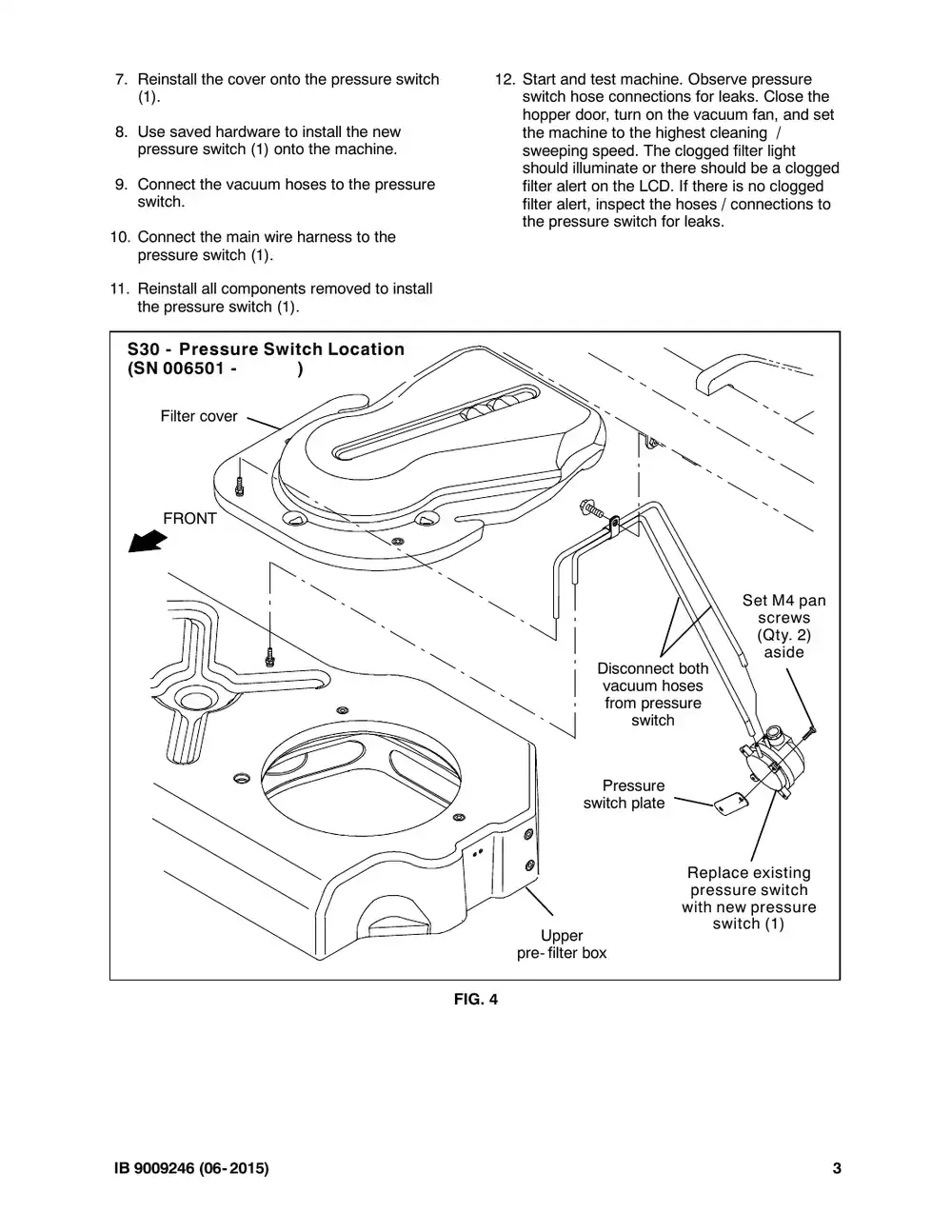 Tennant M20 instruction bulletin 9009246, page 3 of 5