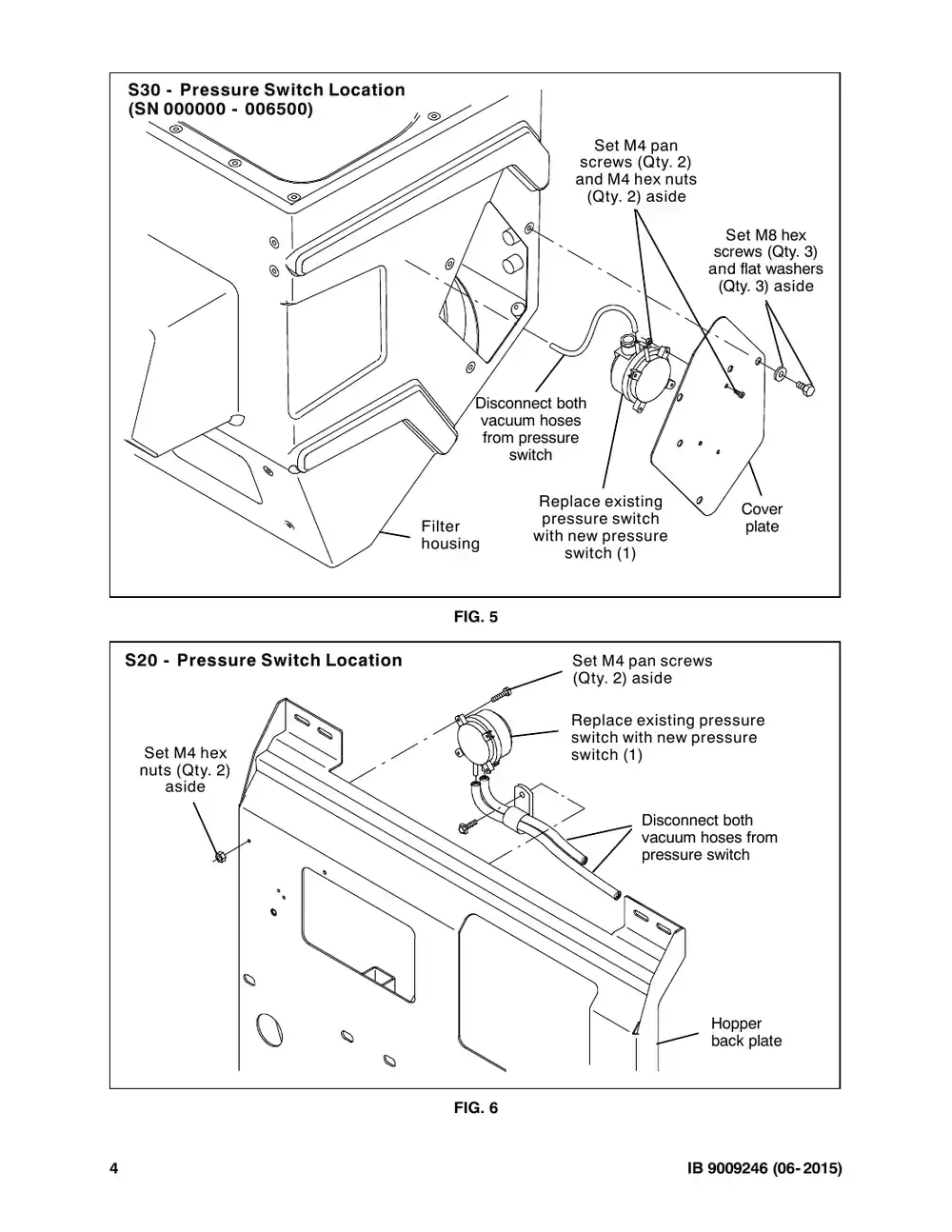 Tennant M20 instruction bulletin 9009246, page 4 of 5