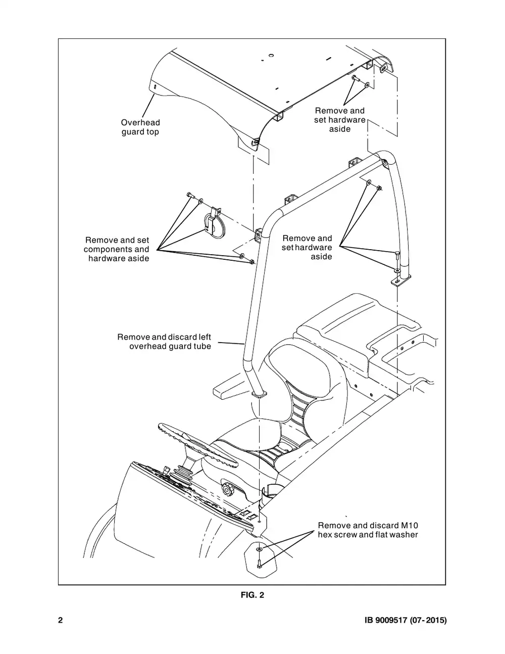 Tennant M20 instruction bulletin 9009517, page 2 of 4