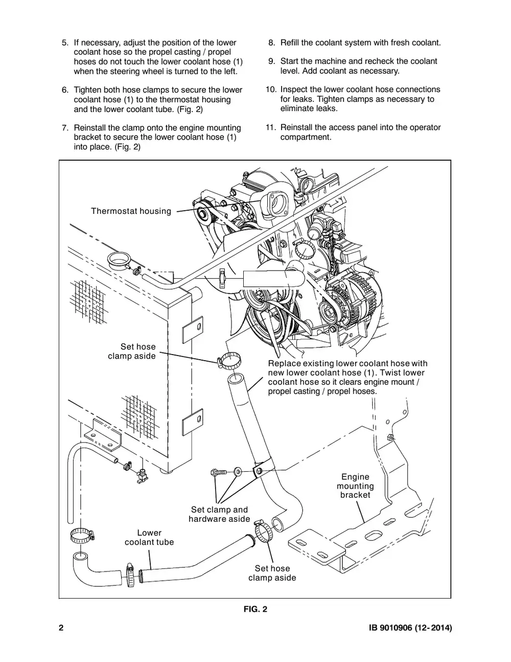 Tennant M20 instruction bulletin 9010906, page 2 of 3