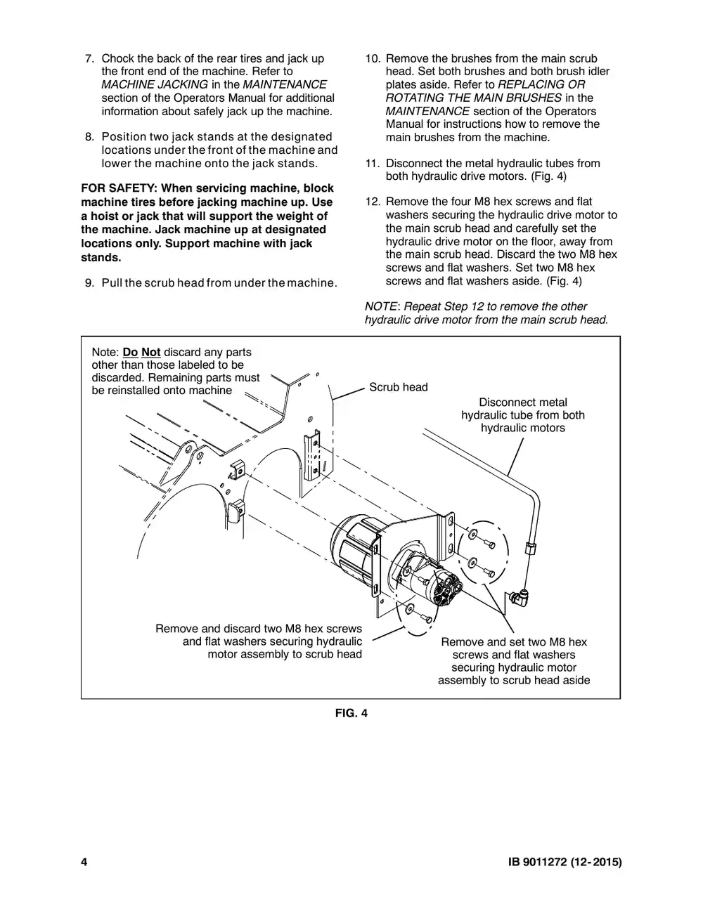 Tennant M20 instruction bulletin 9011272, page 4 of 11