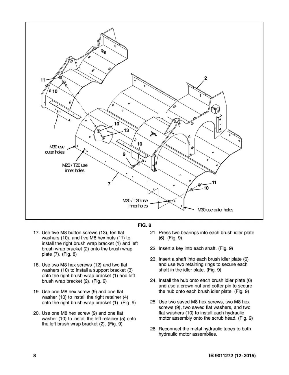Tennant M20 instruction bulletin 9011272, page 8 of 11