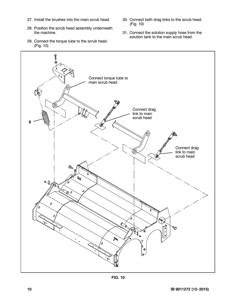 Tennant M20 instruction bulletin 9011272, page 10 of 11