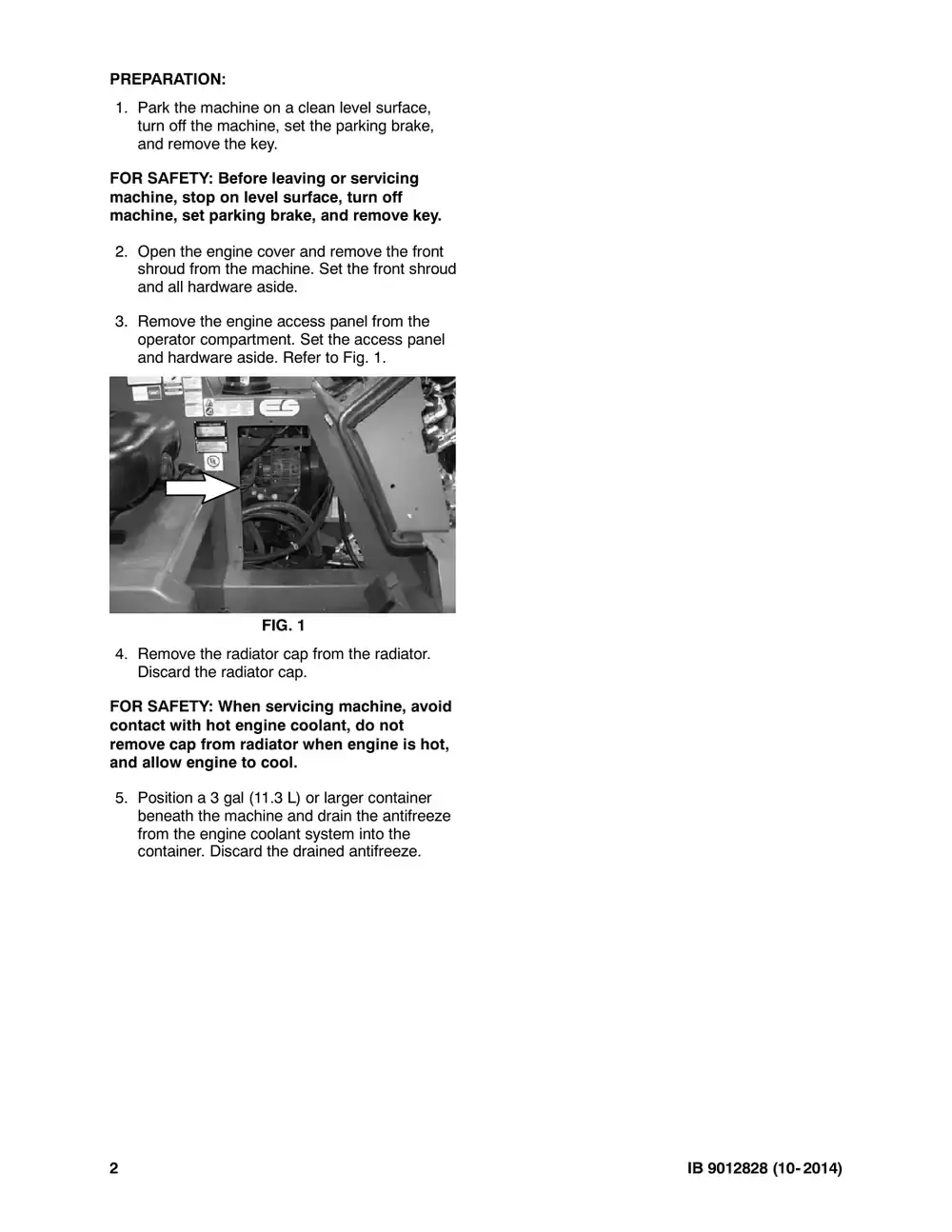 Tennant M20 instruction bulletin 9012828, page 2 of 14