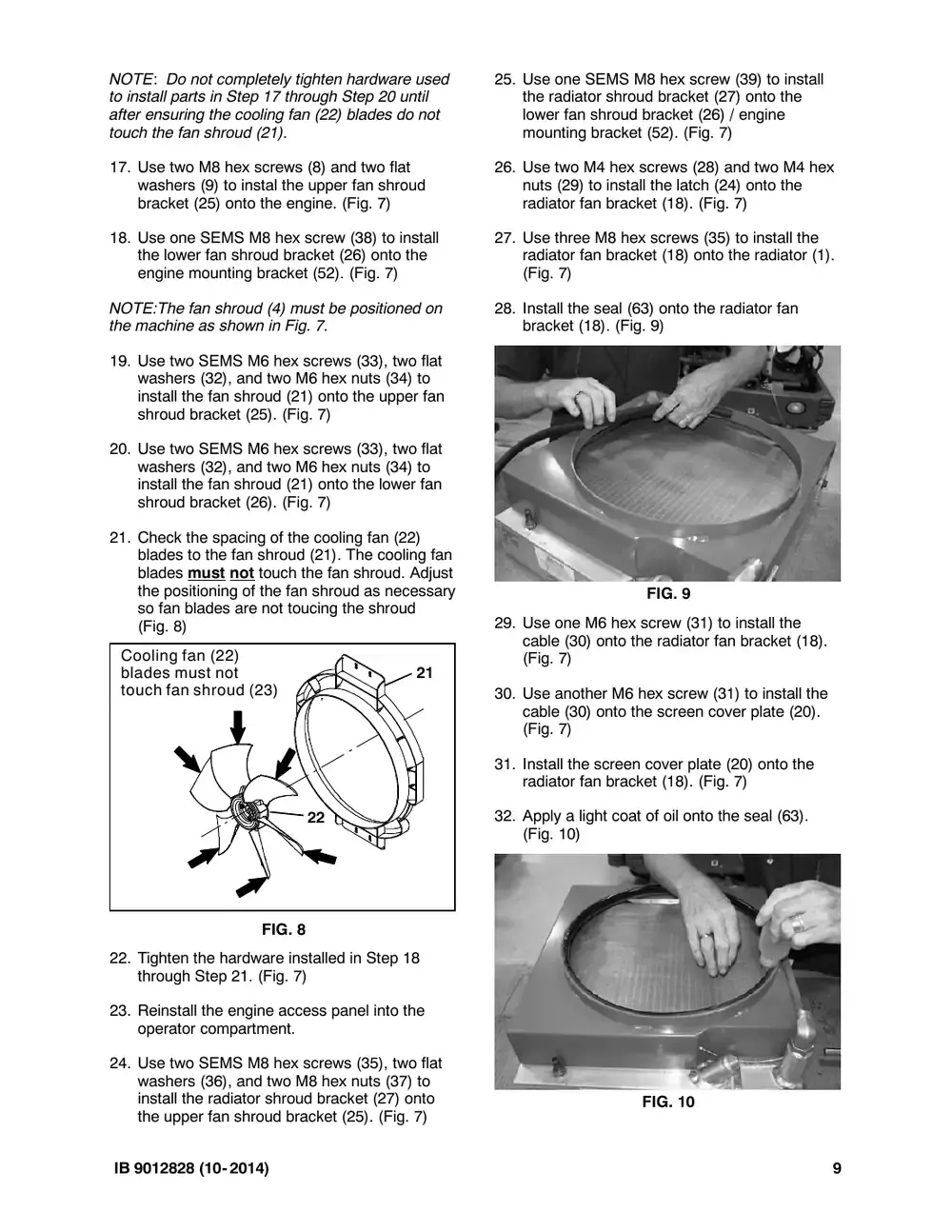 Tennant M20 instruction bulletin 9012828, page 9 of 14
