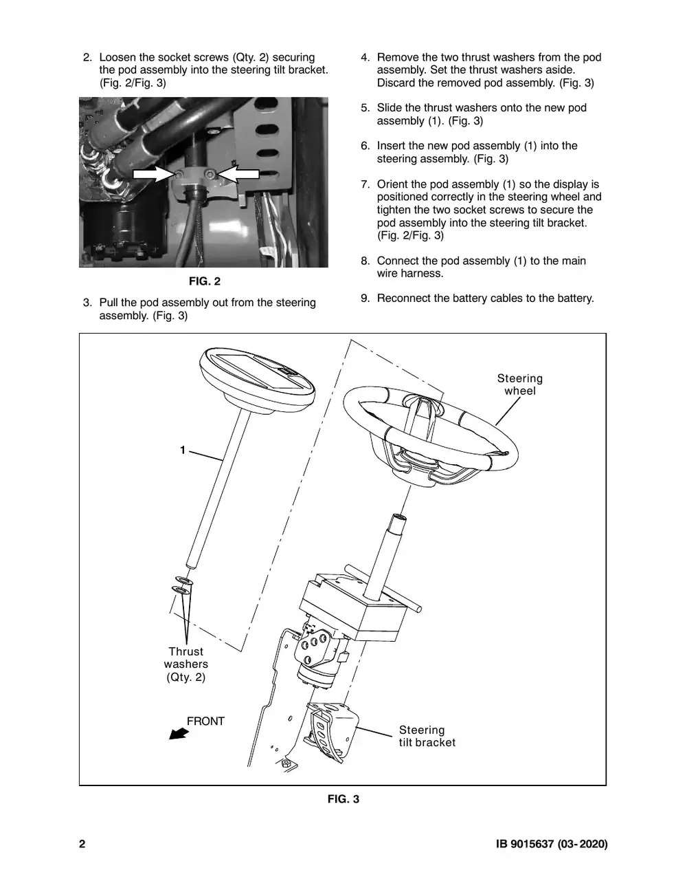 Tennant M20 instruction bulletin 9015637, page 2 of 12
