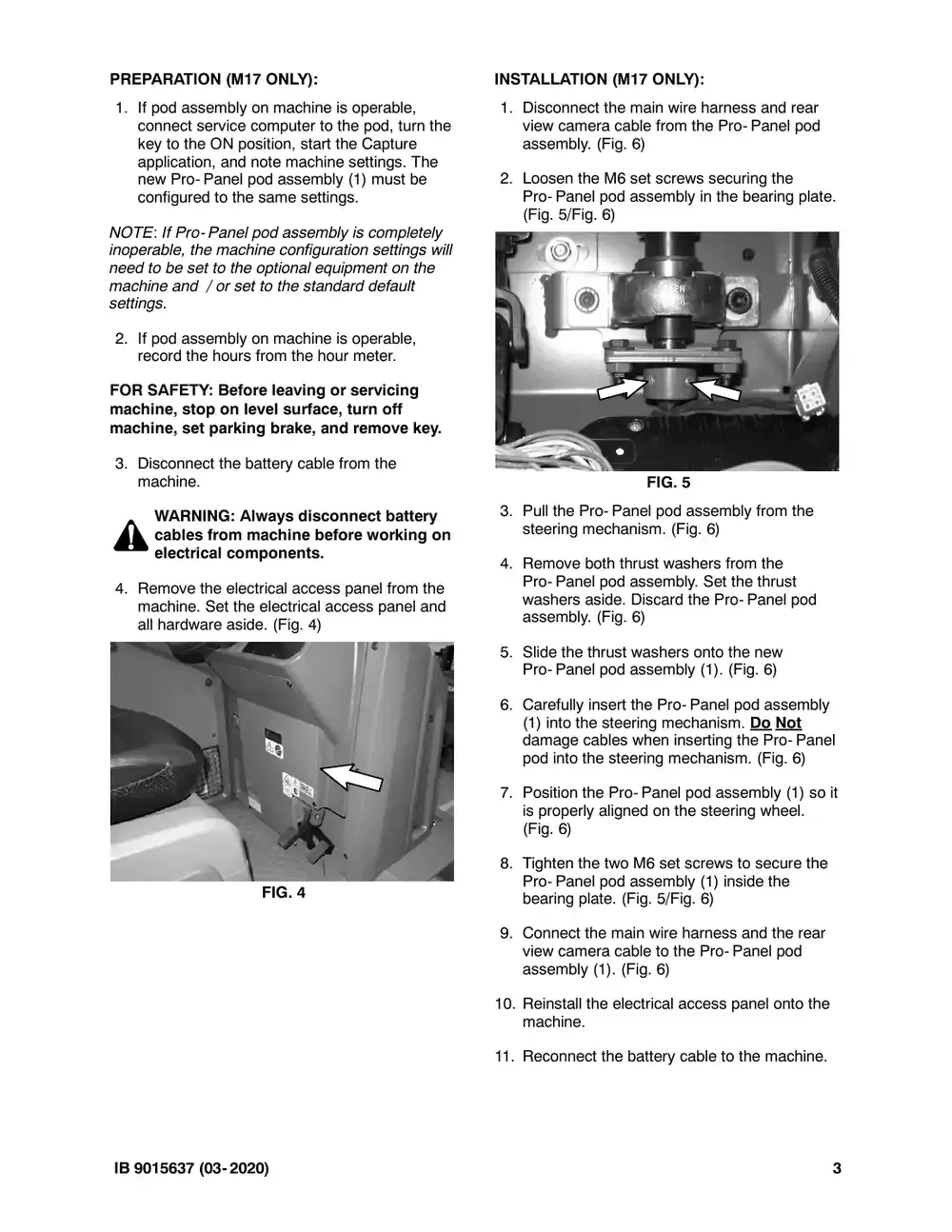 Tennant M20 instruction bulletin 9015637, page 3 of 12