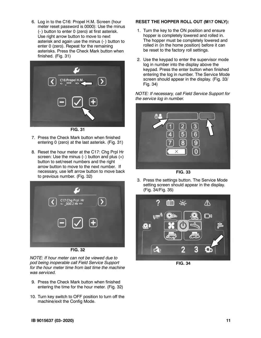 Tennant M20 instruction bulletin 9015637, page 11 of 12