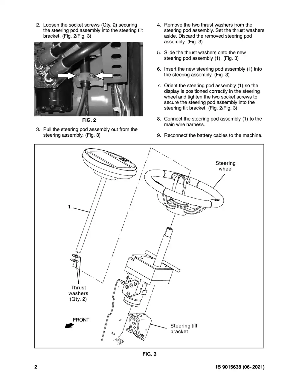 Tennant M20 instruction bulletin 9015638, page 2 of 13