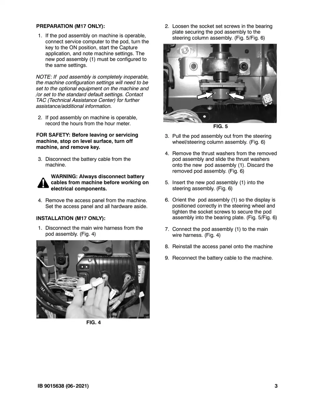 Tennant M20 instruction bulletin 9015638, page 3 of 13