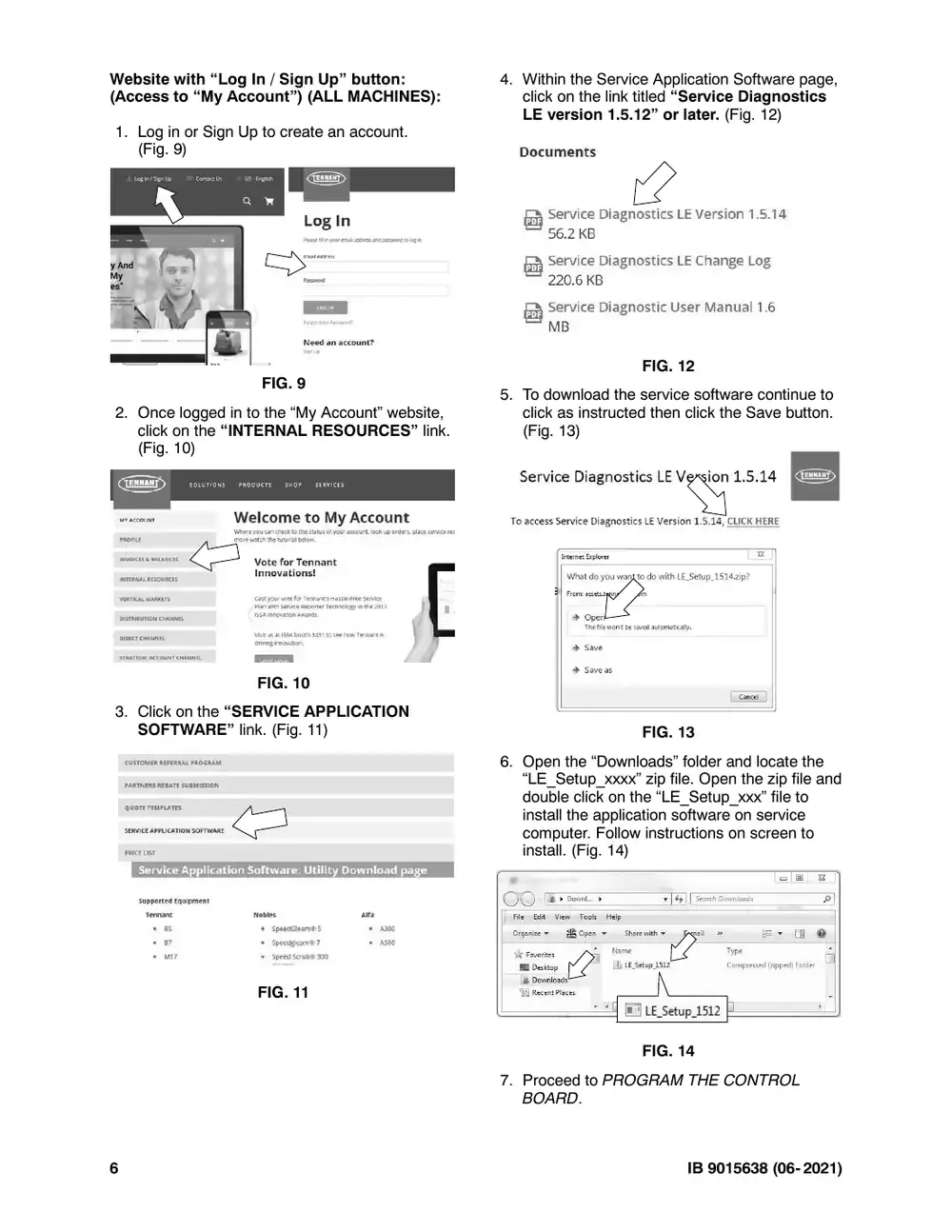 Tennant M20 instruction bulletin 9015638, page 6 of 13