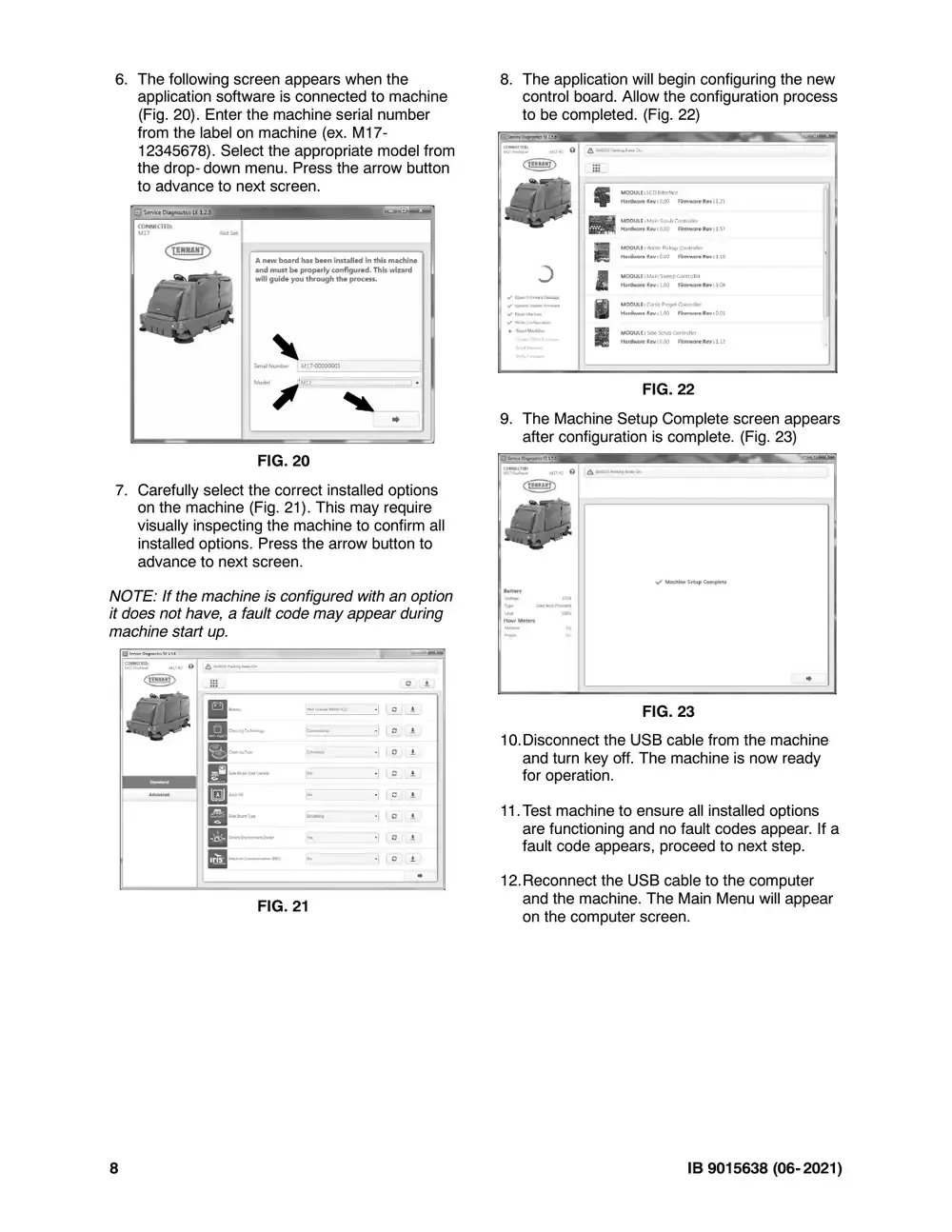 Tennant M20 instruction bulletin 9015638, page 8 of 13
