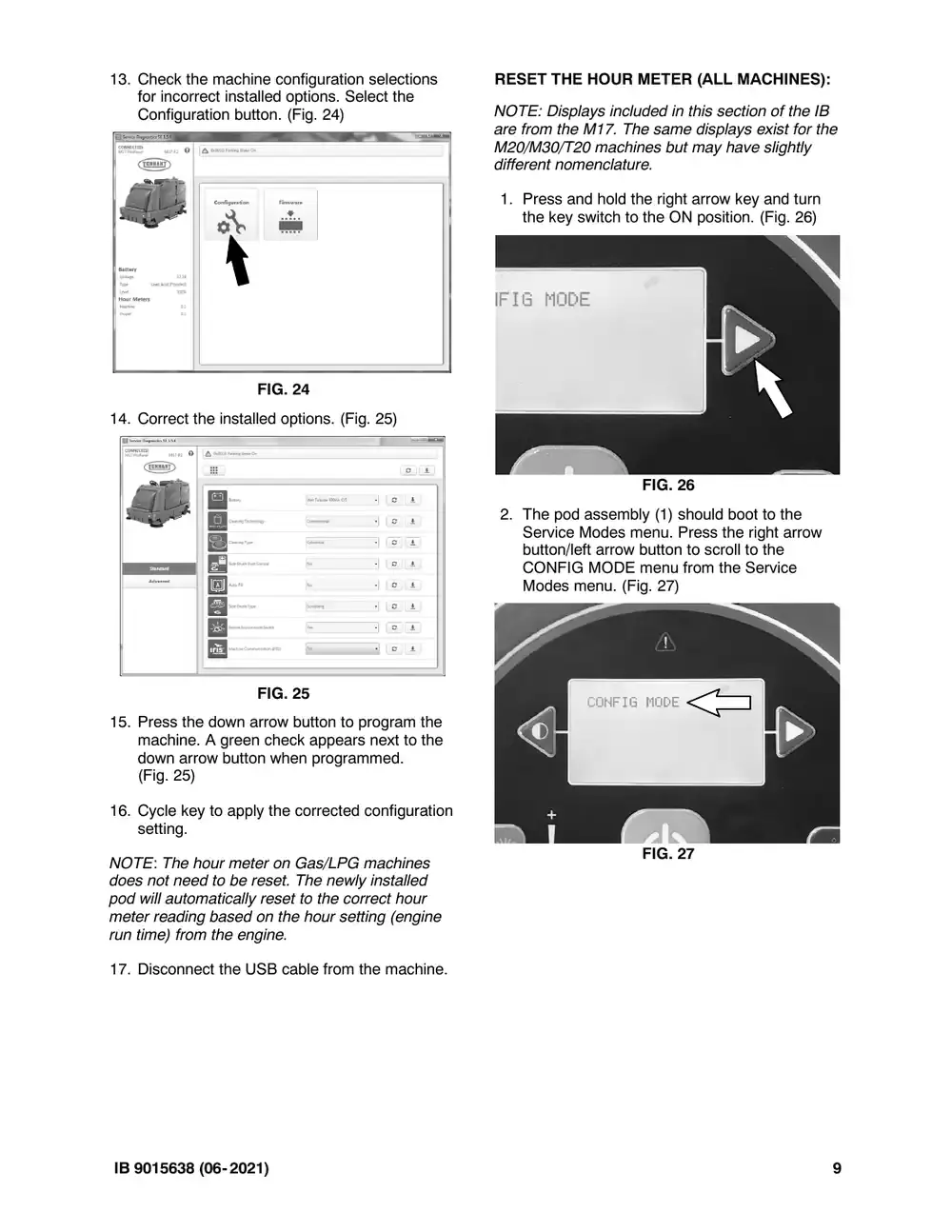 Tennant M20 instruction bulletin 9015638, page 9 of 13