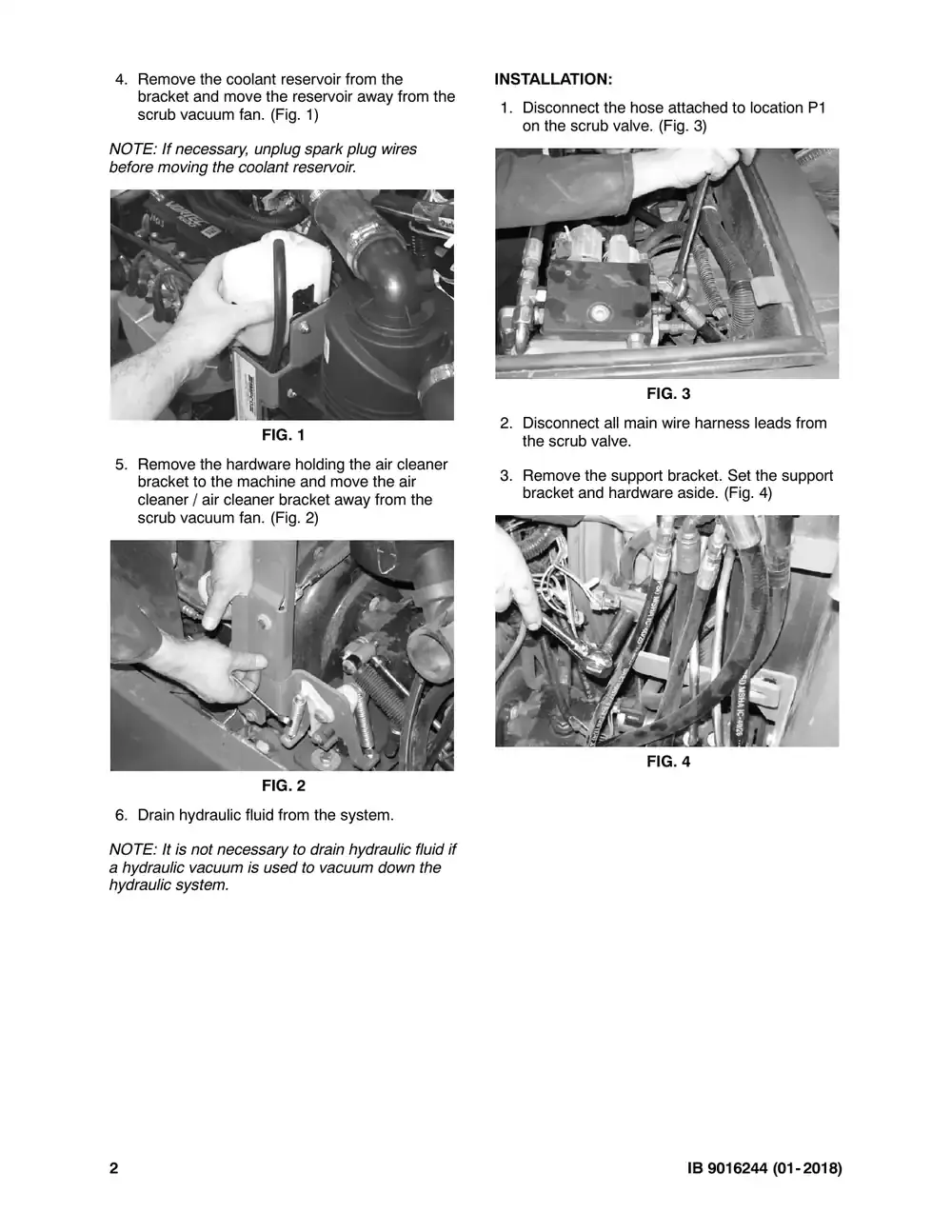 Tennant M20 instruction bulletin 9016244, page 2 of 8