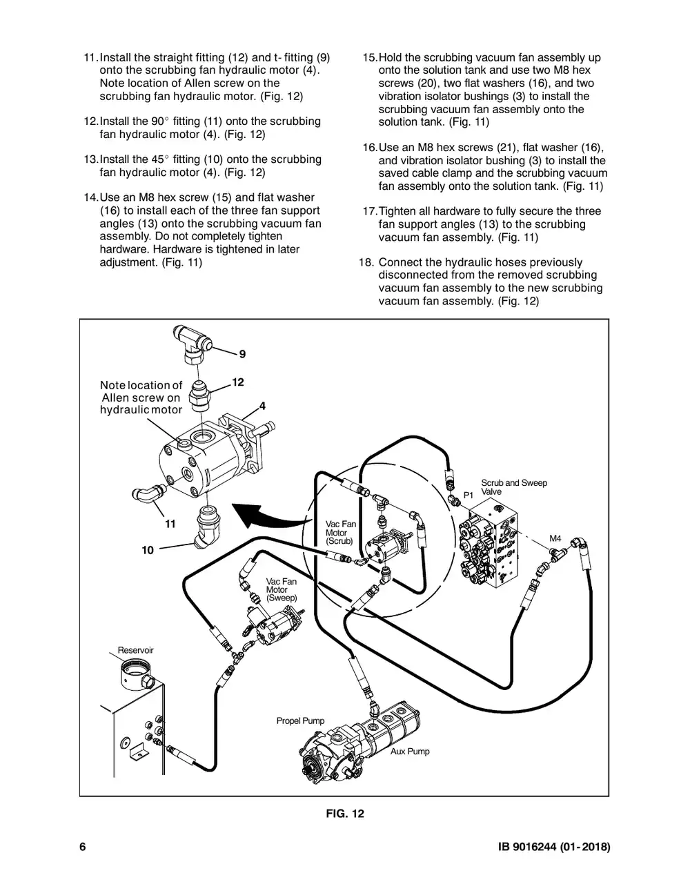 Tennant M20 instruction bulletin 9016244, page 6 of 8