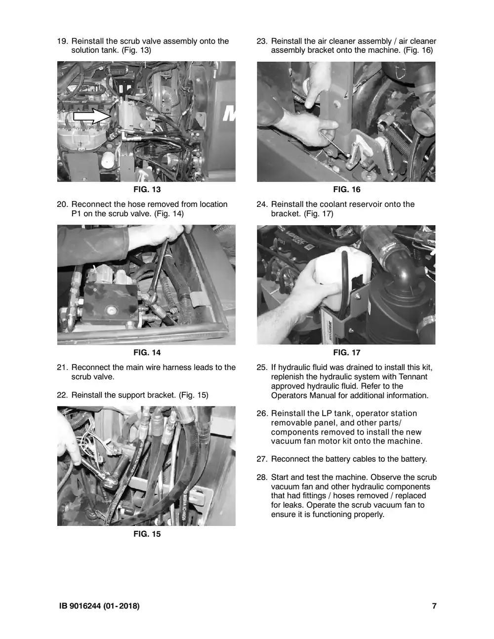Tennant M20 instruction bulletin 9016244, page 7 of 8