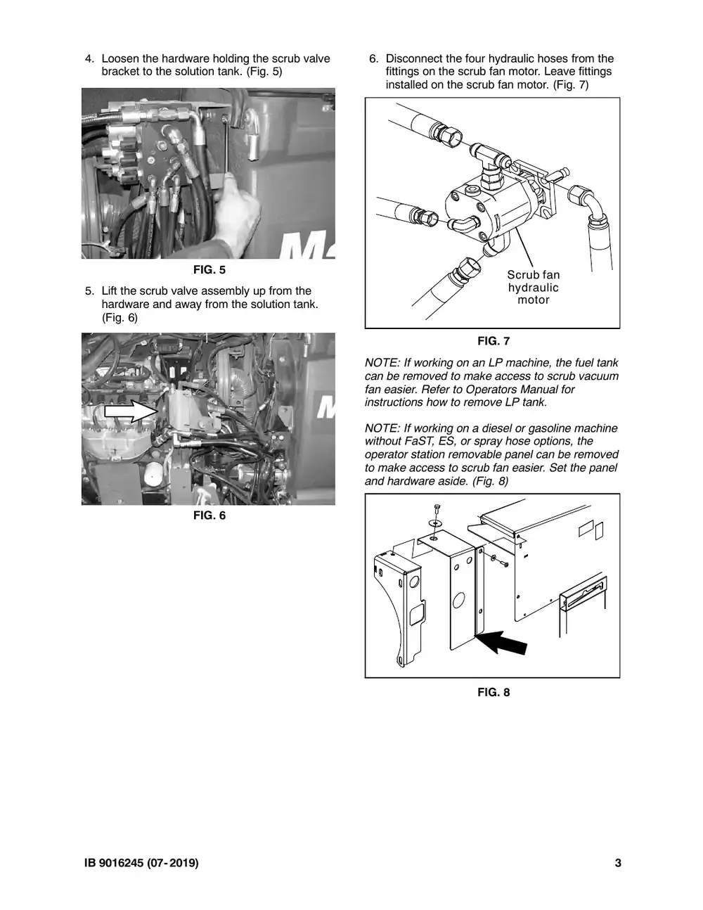 Tennant M20 instruction bulletin 9016245, page 3 of 8