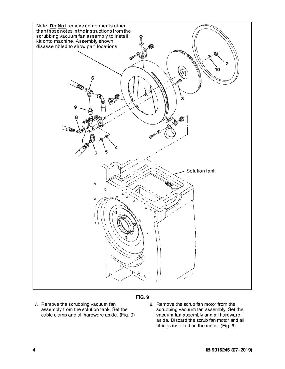 Tennant M20 instruction bulletin 9016245, page 4 of 8