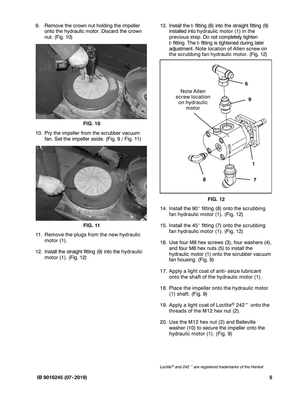 Tennant M20 instruction bulletin 9016245, page 5 of 8