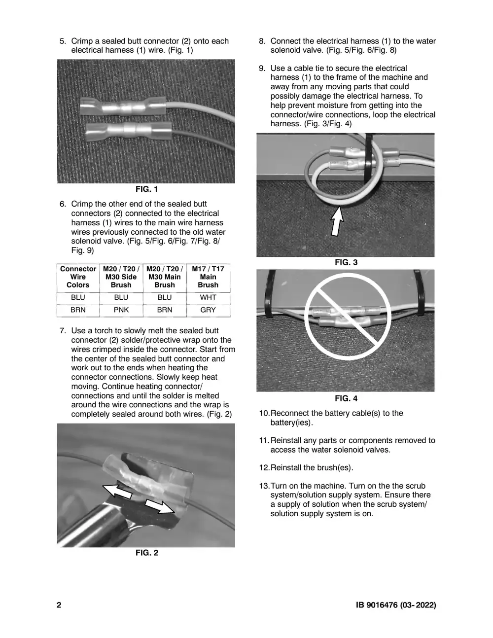 Tennant M20 instruction bulletin 9016476, page 2 of 7