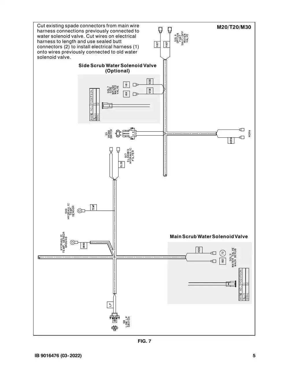 Tennant M20 instruction bulletin 9016476, page 5 of 7