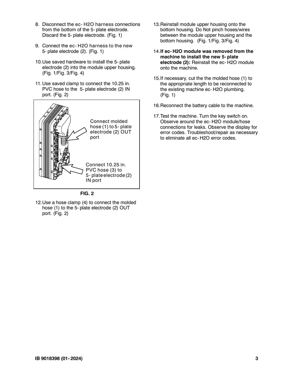 Tennant M20 instruction bulletin 9018398, page 3 of 8