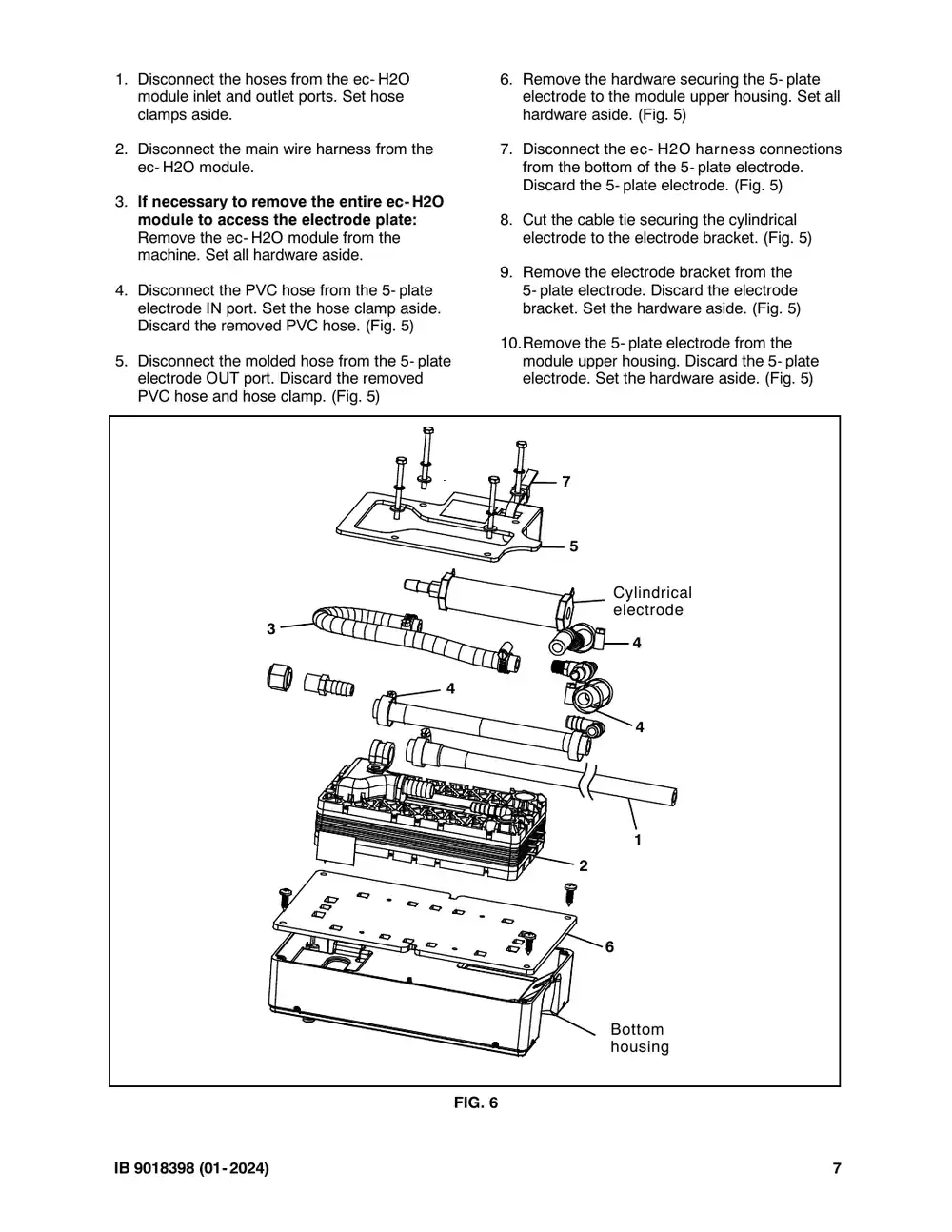Tennant M20 instruction bulletin 9018398, page 7 of 8