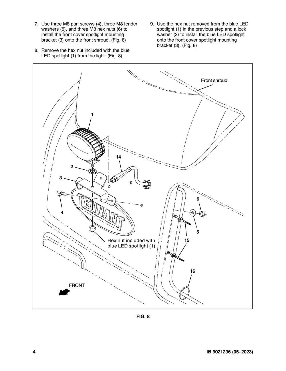 Tennant M20 instruction bulletin 9021236, page 4 of 11