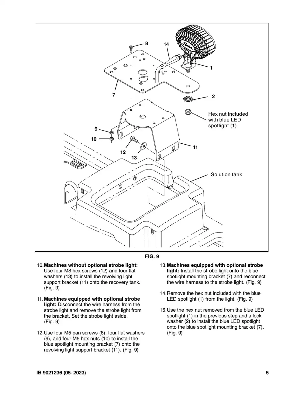 Tennant M20 instruction bulletin 9021236, page 5 of 11