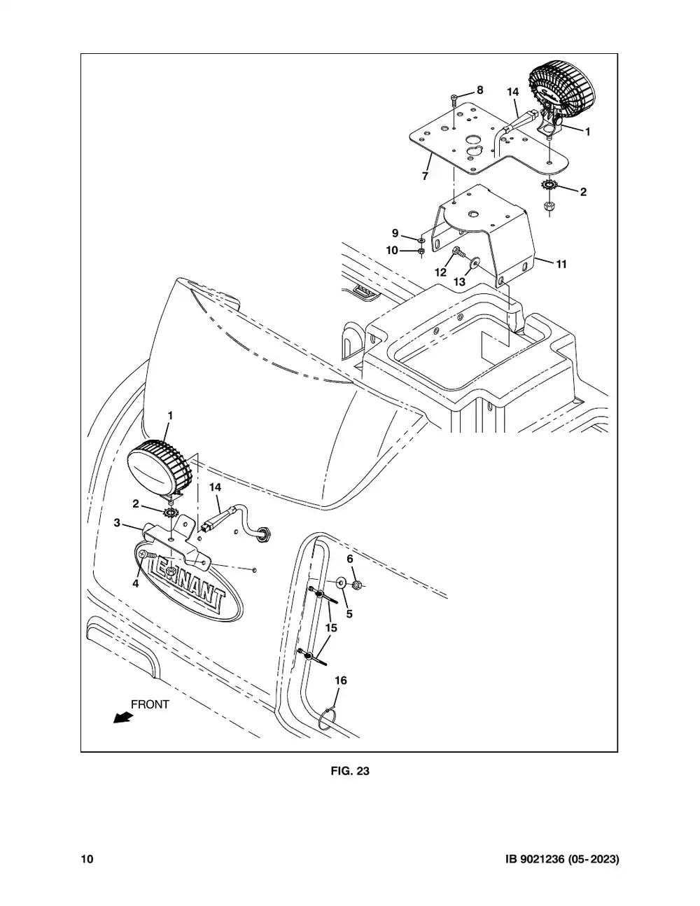 Tennant M20 instruction bulletin 9021236, page 10 of 11