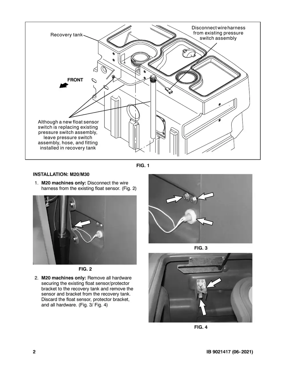 Tennant M20 instruction bulletin 9021417, page 2 of 7