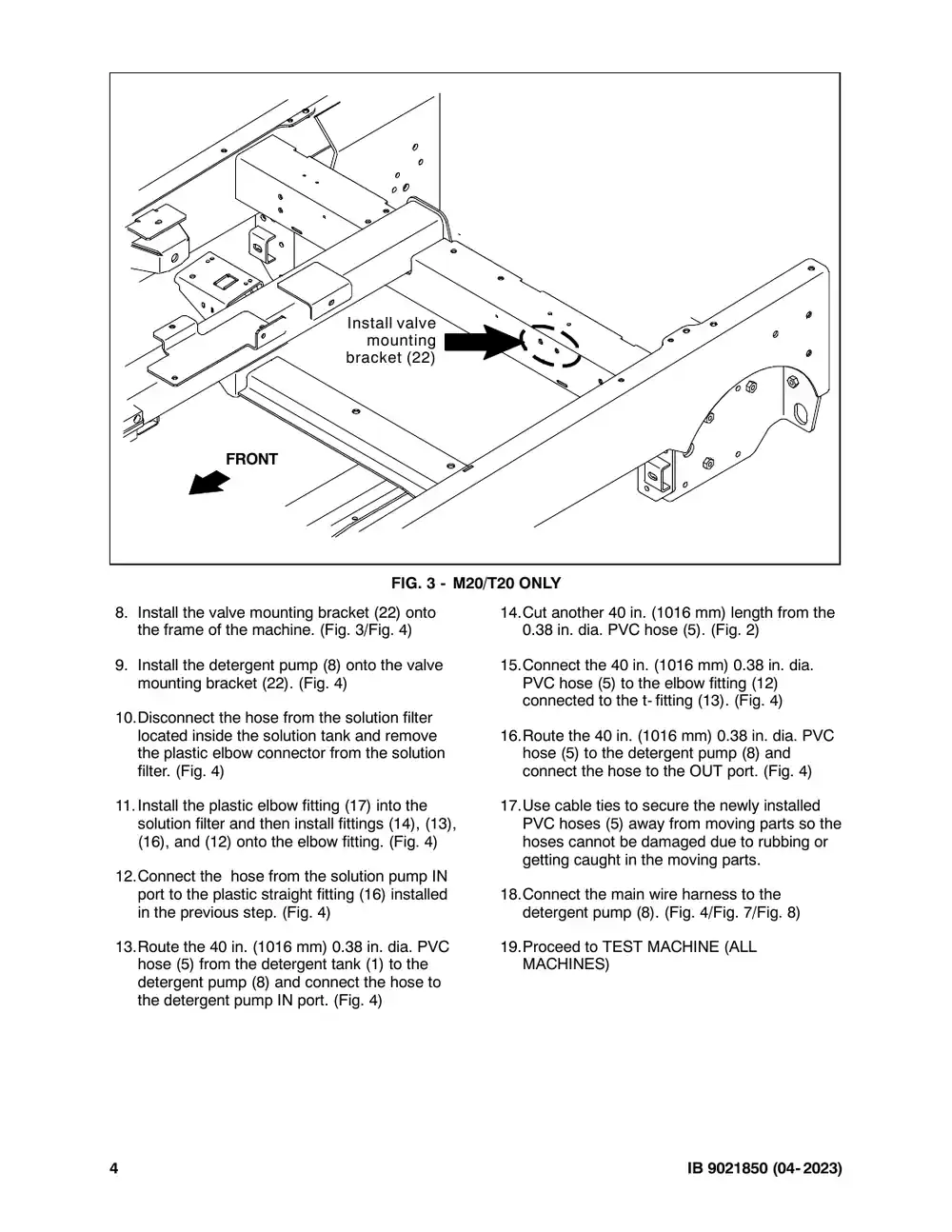 Tennant M20 instruction bulletin 9021850, page 4 of 11