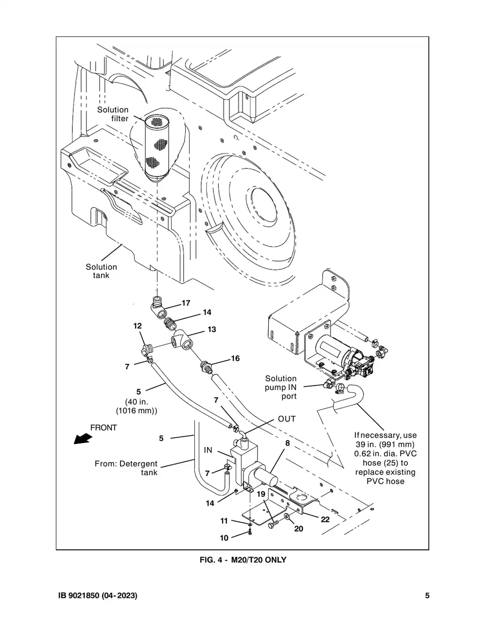Tennant M20 instruction bulletin 9021850, page 5 of 11