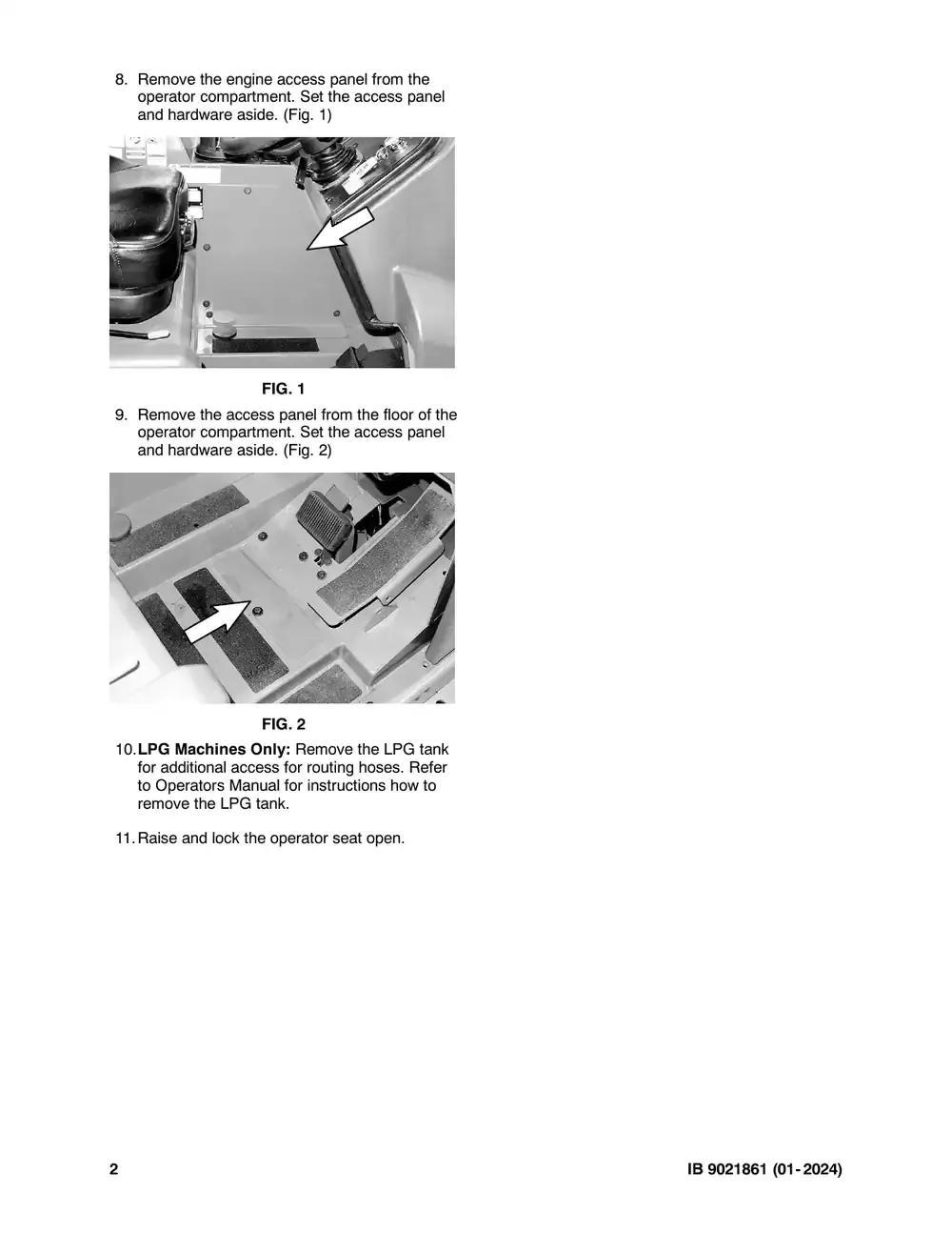 Tennant M20 instruction bulletin 9021861, page 2 of 11