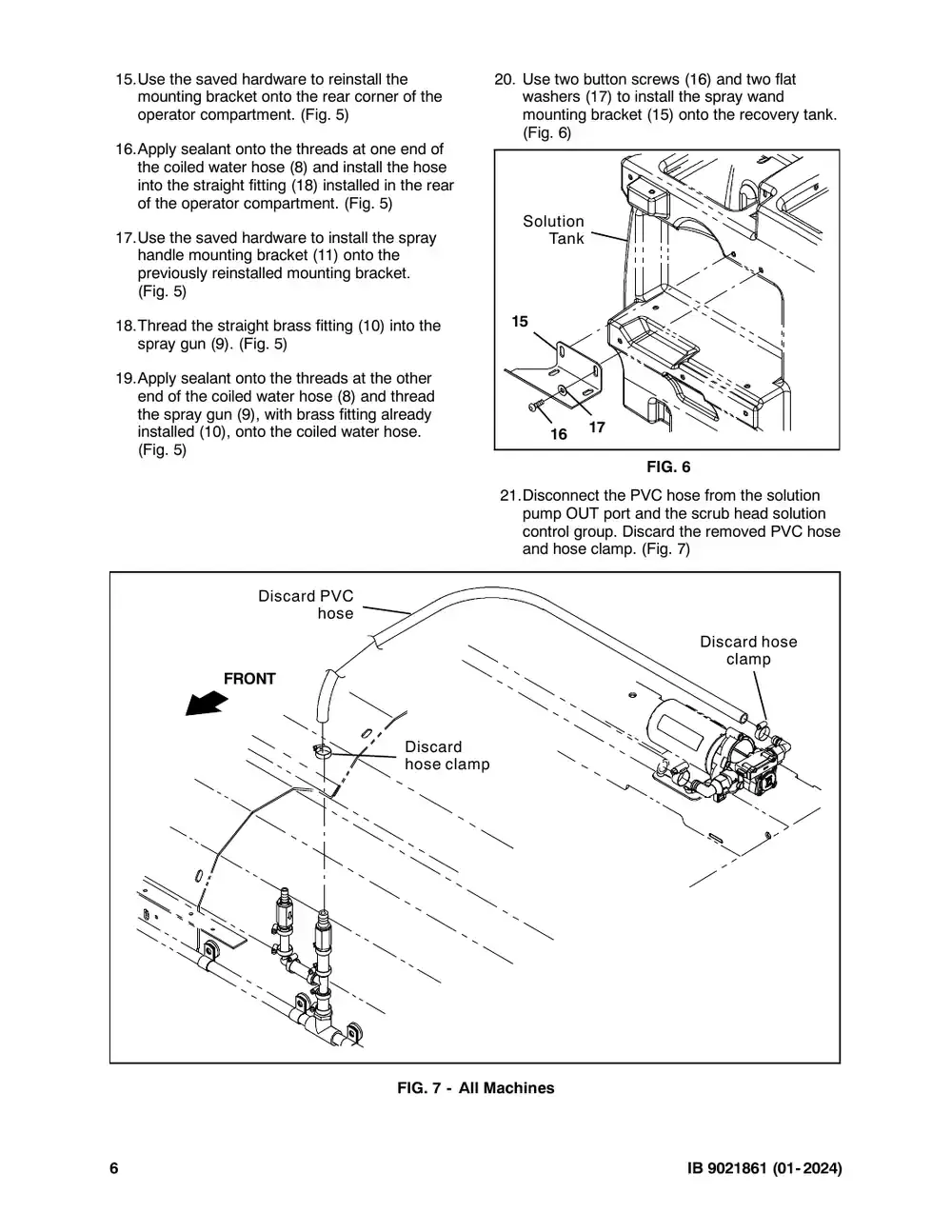 Tennant M20 instruction bulletin 9021861, page 6 of 11