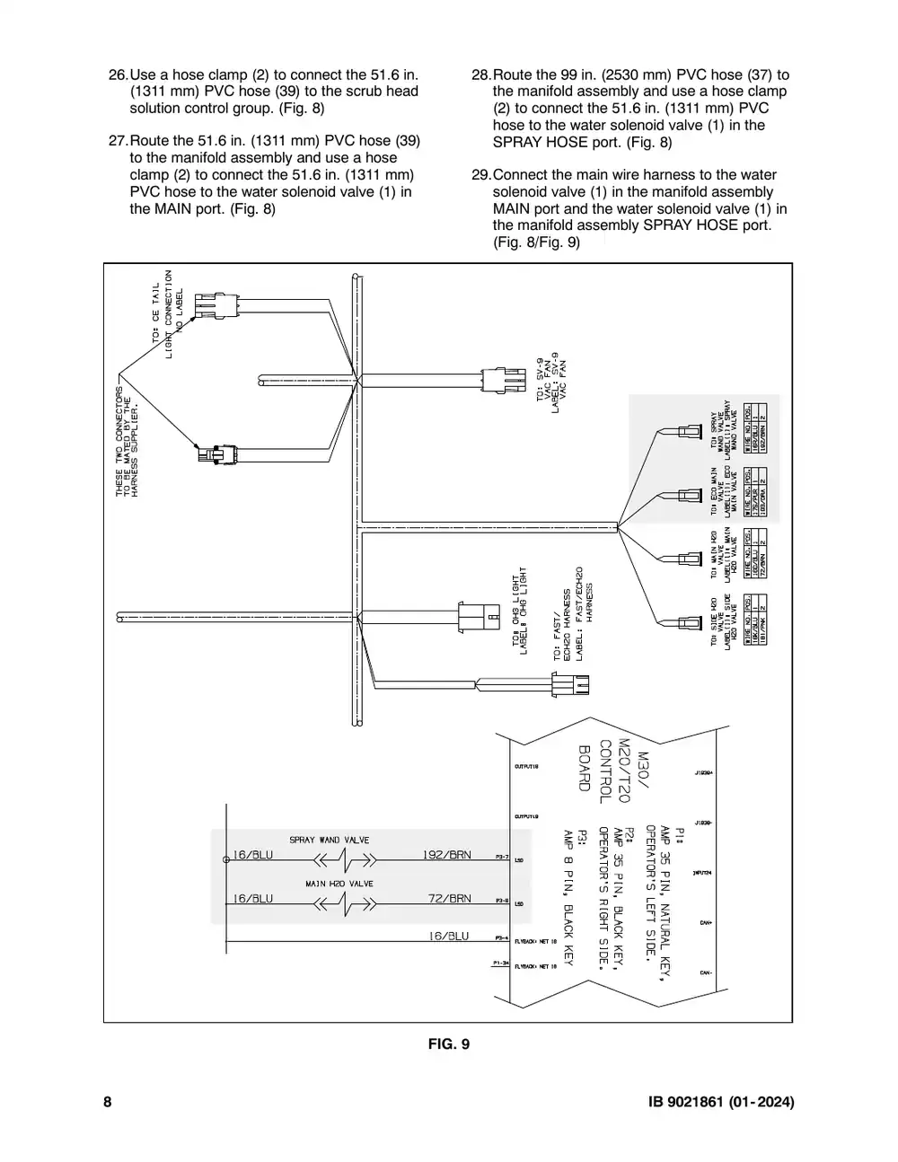 Tennant M20 instruction bulletin 9021861, page 8 of 11