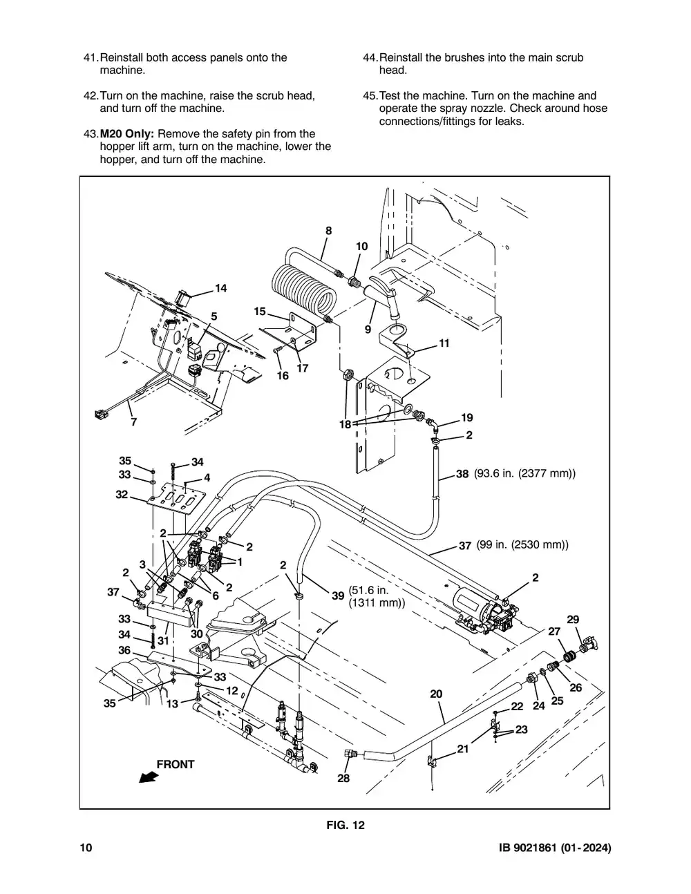 Tennant M20 instruction bulletin 9021861, page 10 of 11