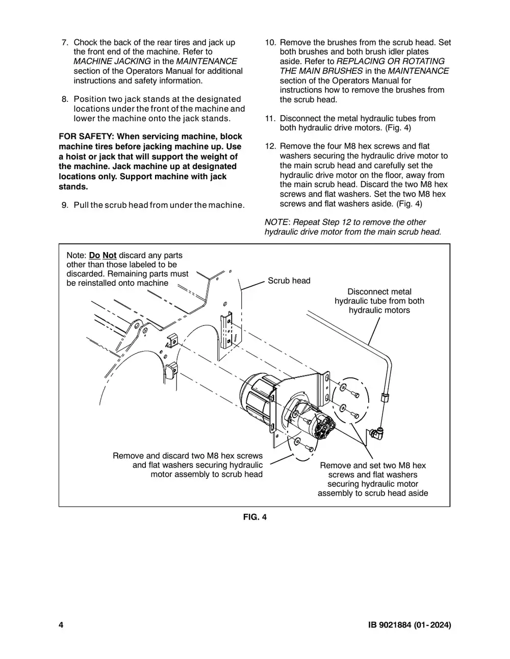 Tennant M20 instruction bulletin 9021884, page 4 of 11