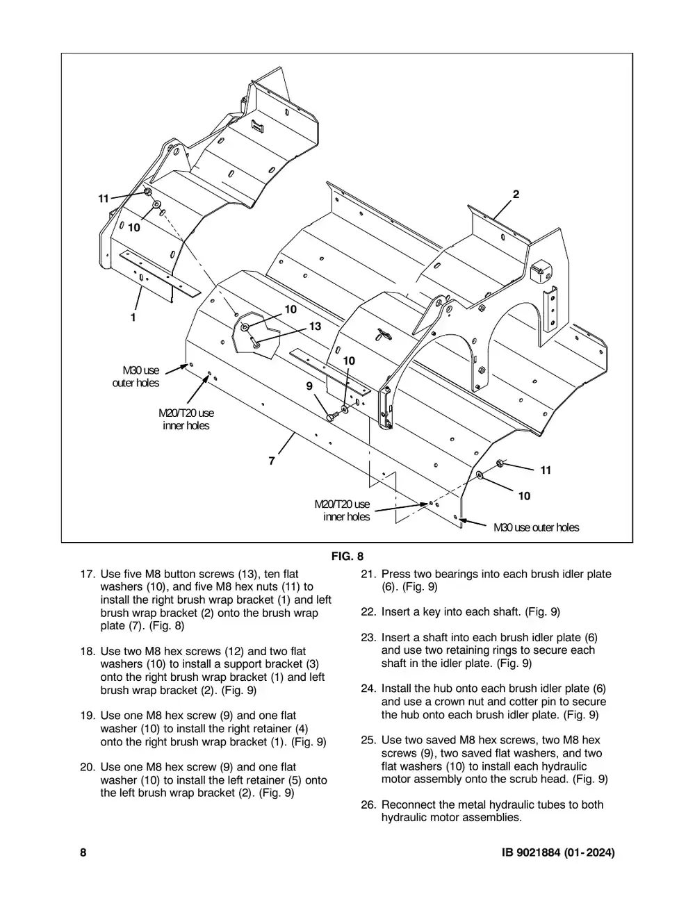 Tennant M20 instruction bulletin 9021884, page 8 of 11