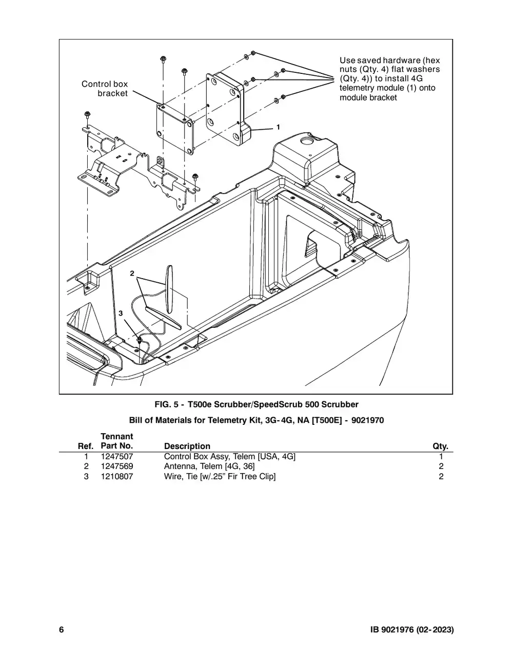 Tennant M20 instruction bulletin 9021976, page 6 of 12