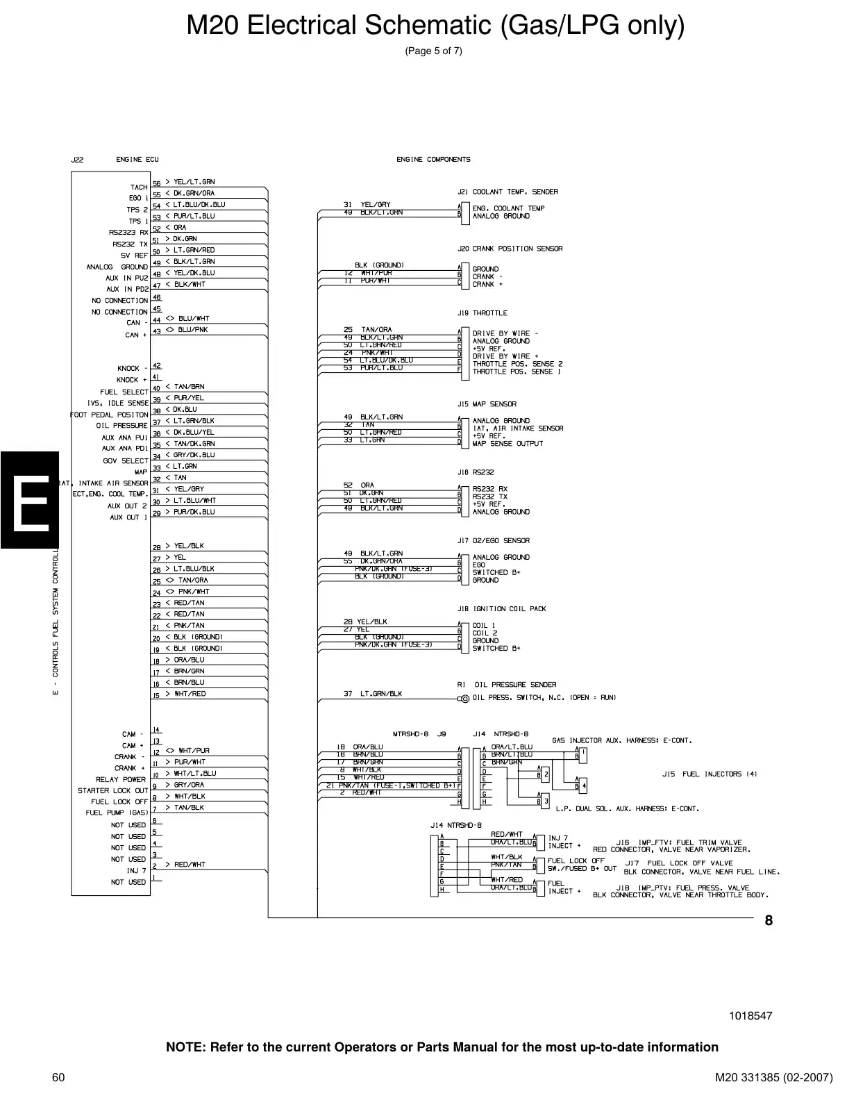 Tennant M20 service manual page 60: Electrical schematic