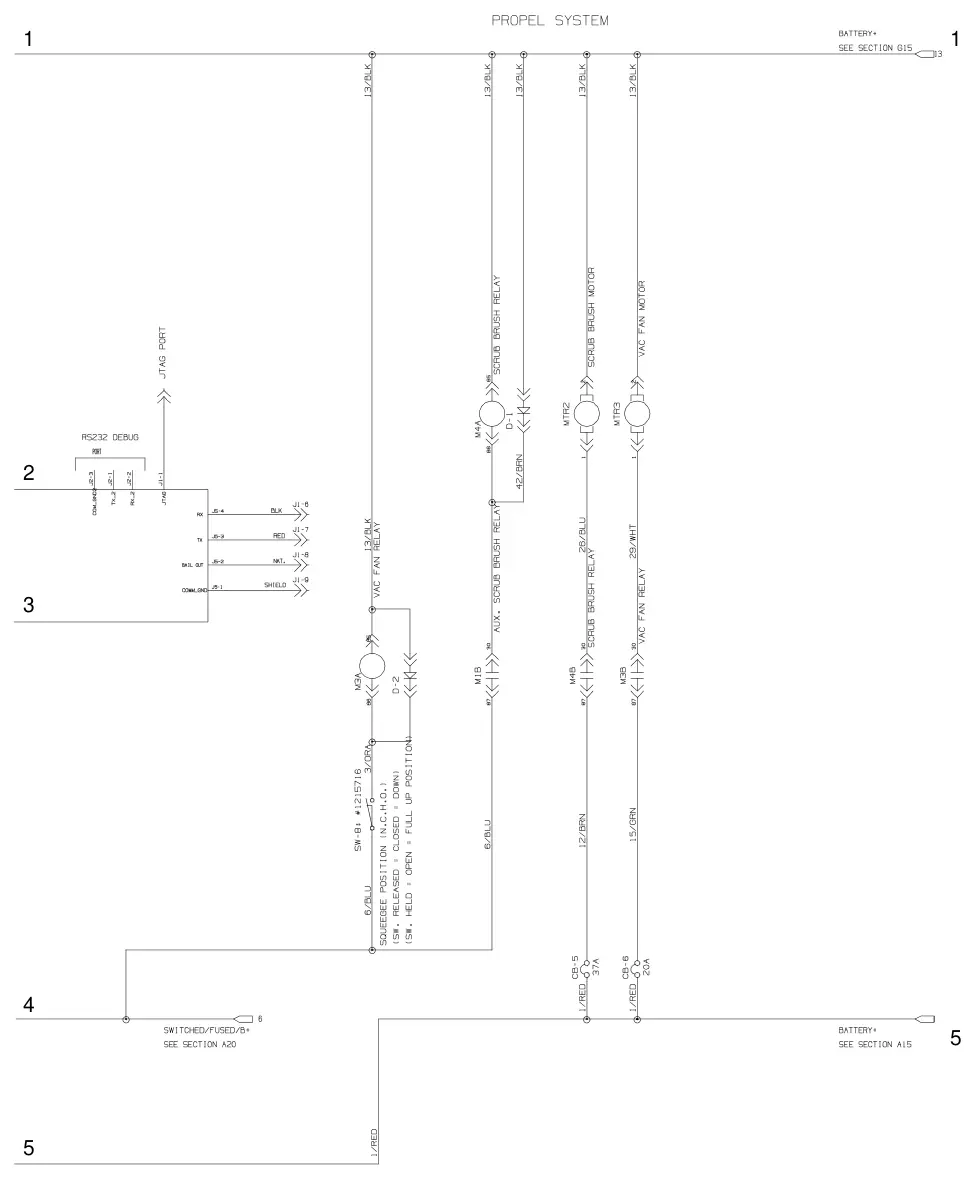 Nobles Speed Scrub 300 electrical diagram, push model, page 2 of 3, manual page 104