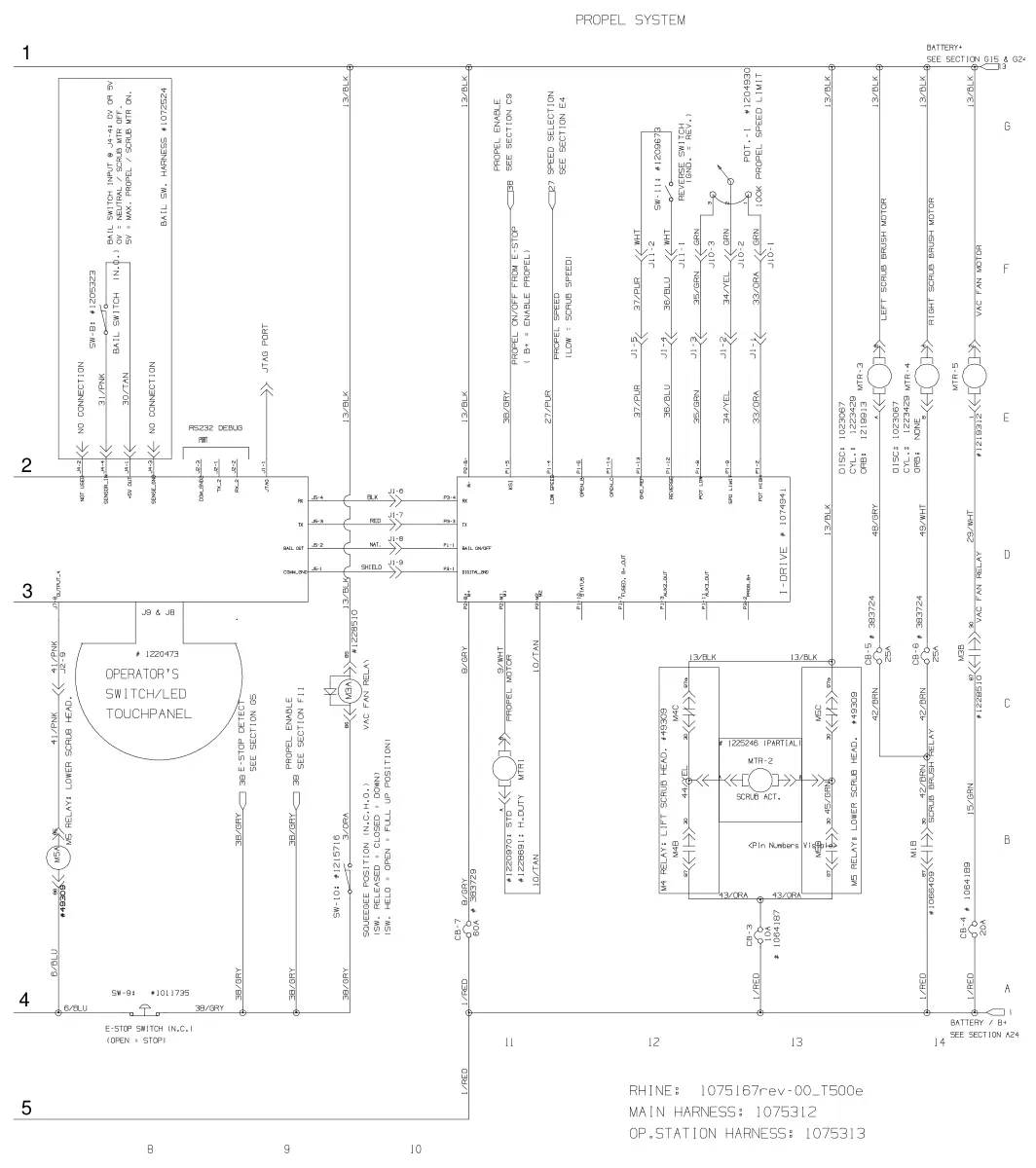 Nobles Speed Scrub 500 electrical diagram, page 2 of 4, manual page 59
