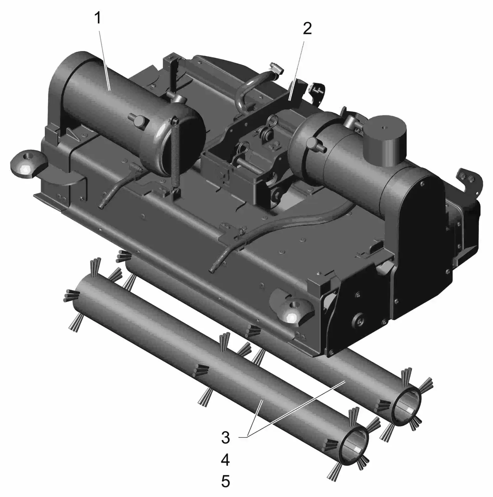 PowerBoss Scrubmaster B120R cylindrical brush head 700 drawing, manual page 28C p47